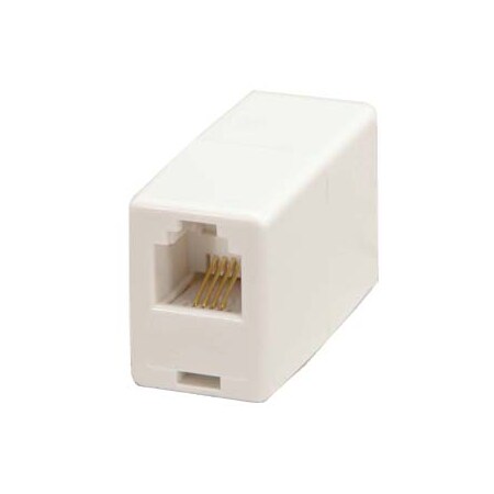 Bestlink Netware RJ11 Modular Inline Coupler Straight- White 170401S